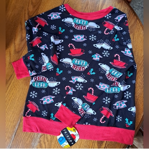 Friends Christmas pj set small central perk Snowflake candy cane *no tags* - Picture 3 of 5
